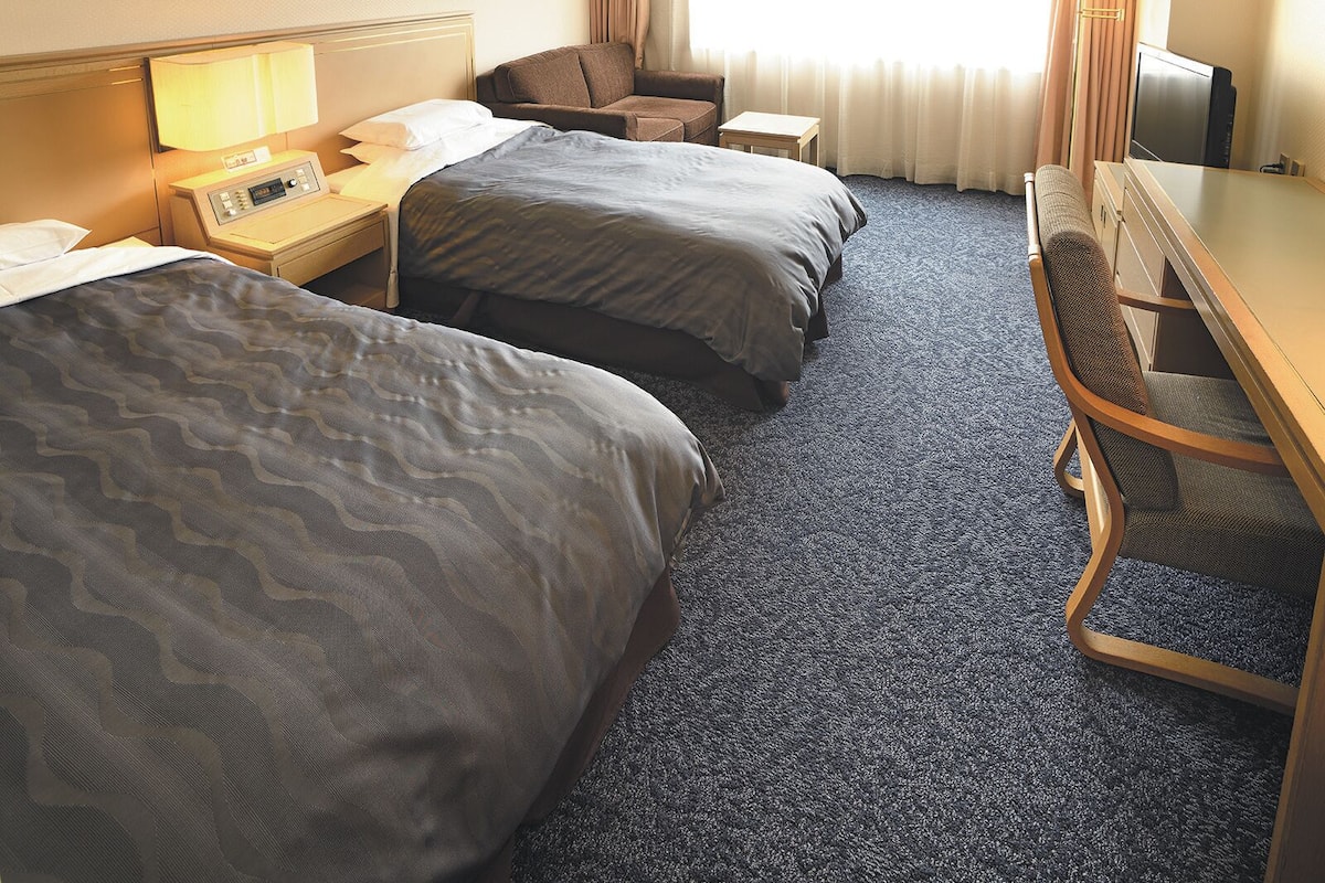 Deluxe Twin Room, Non Smoking | Desk, blackout drapes, iron/ironing board, free WiFi