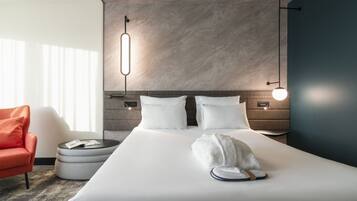 In-room safe, blackout curtains, iron/ironing board