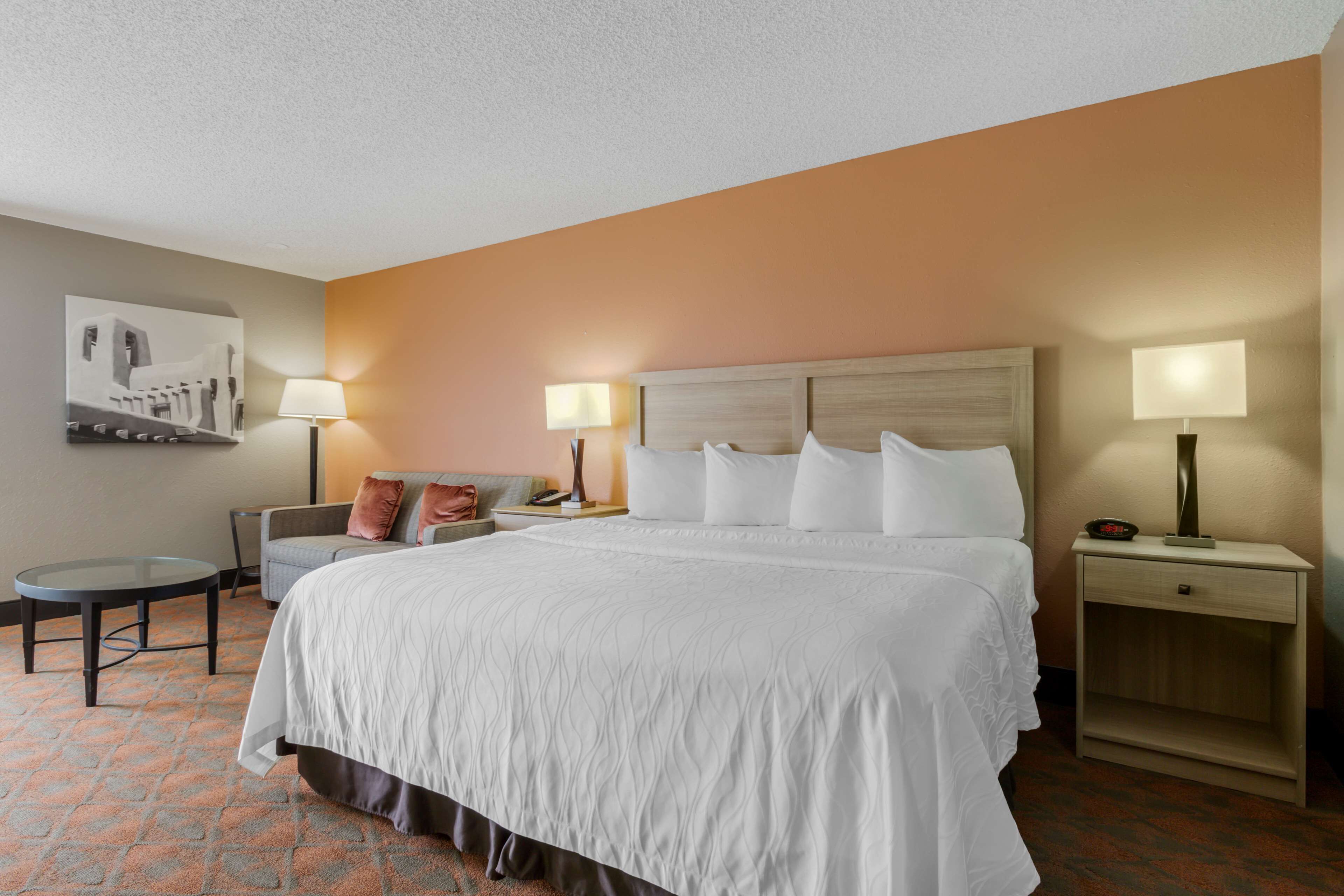 desk, laptop workspace, iron/ironing board, free cots/infant beds