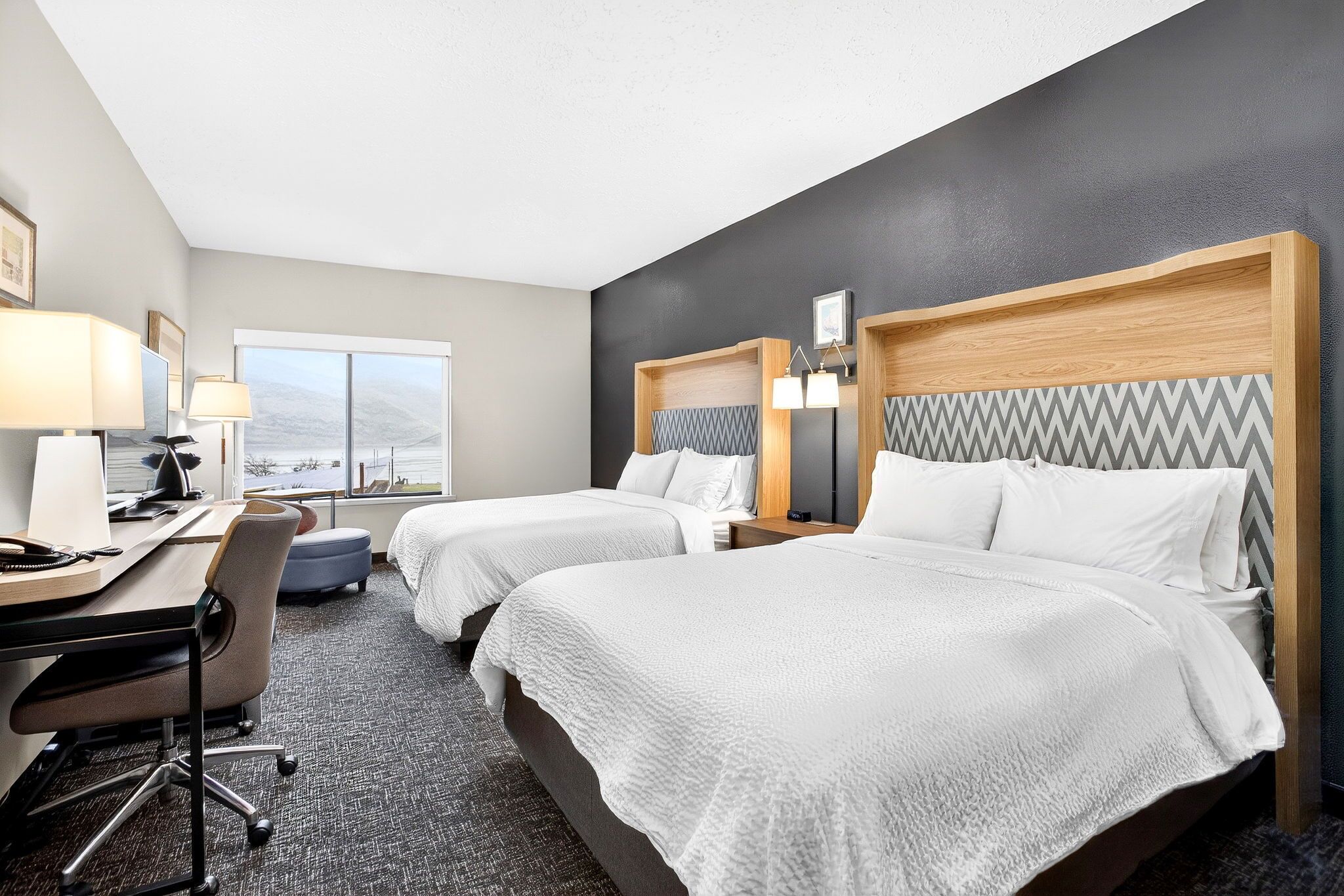 Blackout curtains, iron/ironing board, WiFi, bed sheets