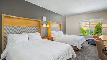 Blackout drapes, iron/ironing board, cribs (free), WiFi