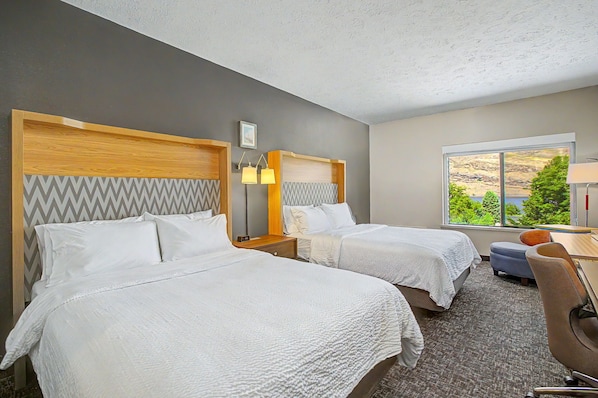 Blackout drapes, iron/ironing board, cribs (free), WiFi