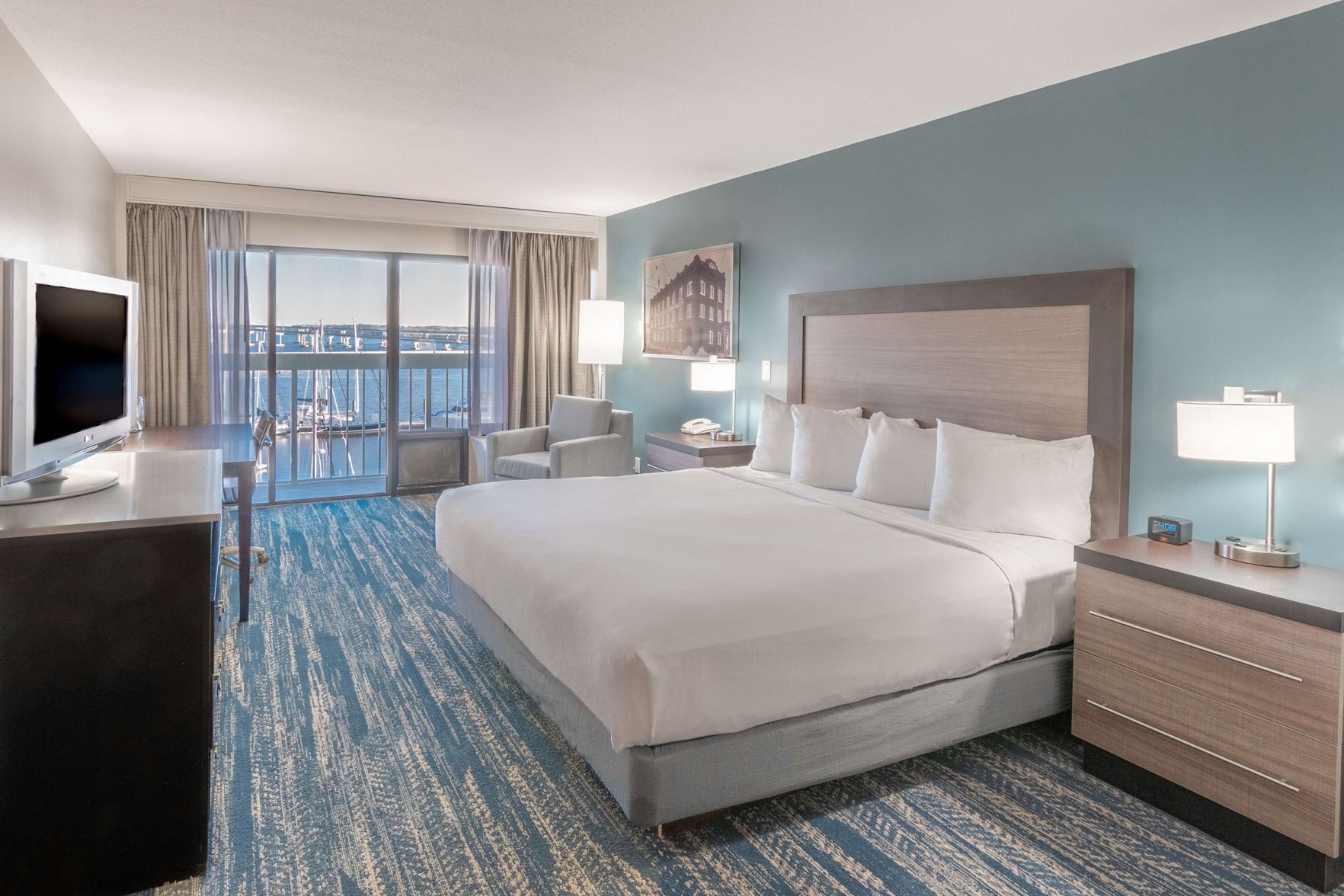 Premium bedding, down comforters, pillowtop beds, in-room safe