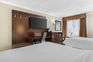 Standard Room, 2 Double Beds, Accessible, Refrigerator & Microwave (Walk-in Shower) | Premium bedding, desk, laptop workspace, iron/ironing board - Best Western Plus Dryden Hotel & Conference Centre (Dryden)