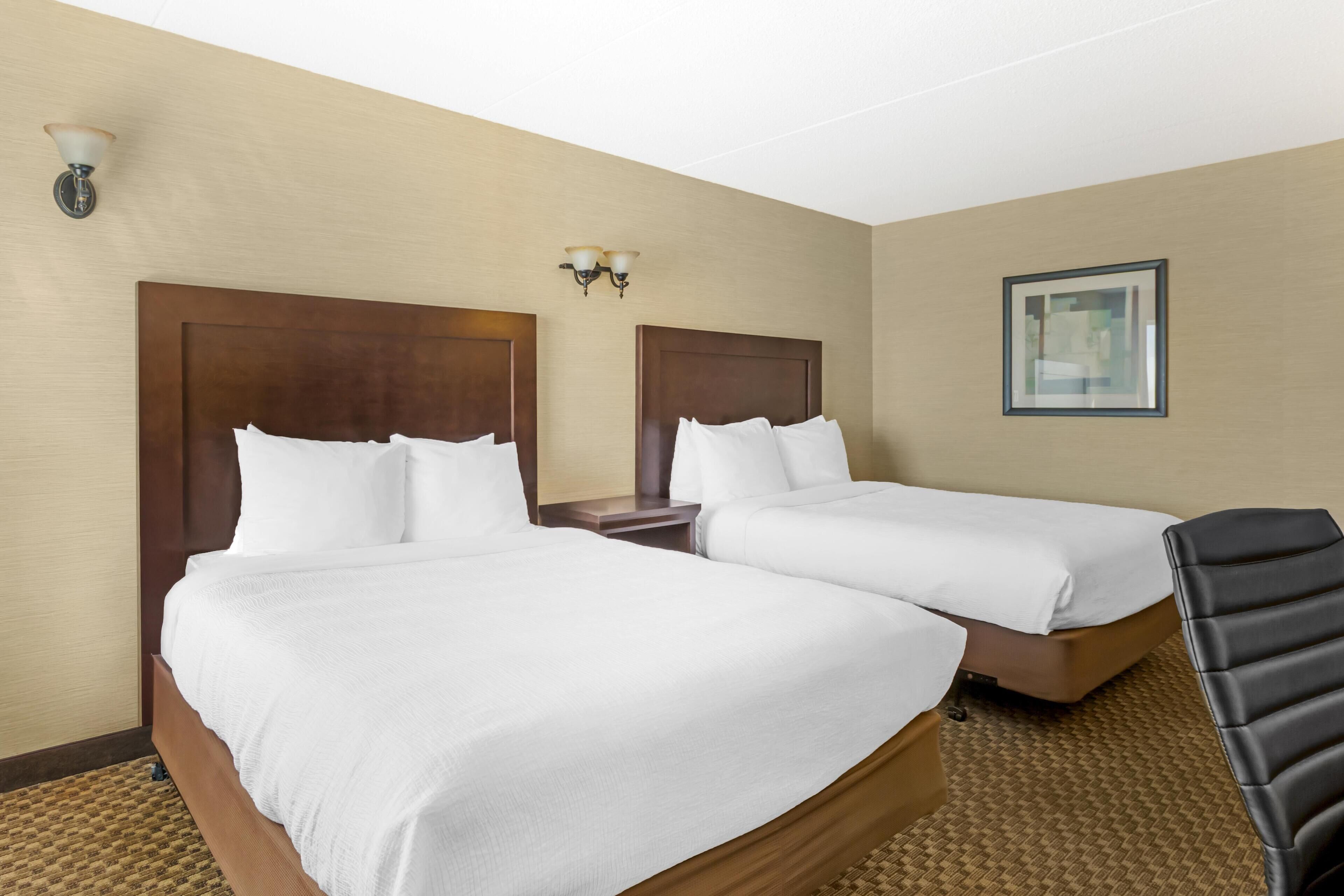 Standard Room, 2 Queen Beds, Non Smoking, Refrigerator & Microwave (2nd Floor) | Premium bedding, desk, laptop workspace, iron/ironing board