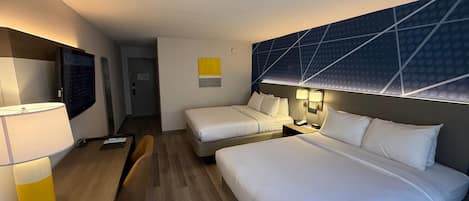 Standard Room, 2 Queen Beds, Non Smoking | Desk, laptop workspace, iron/ironing board, free WiFi