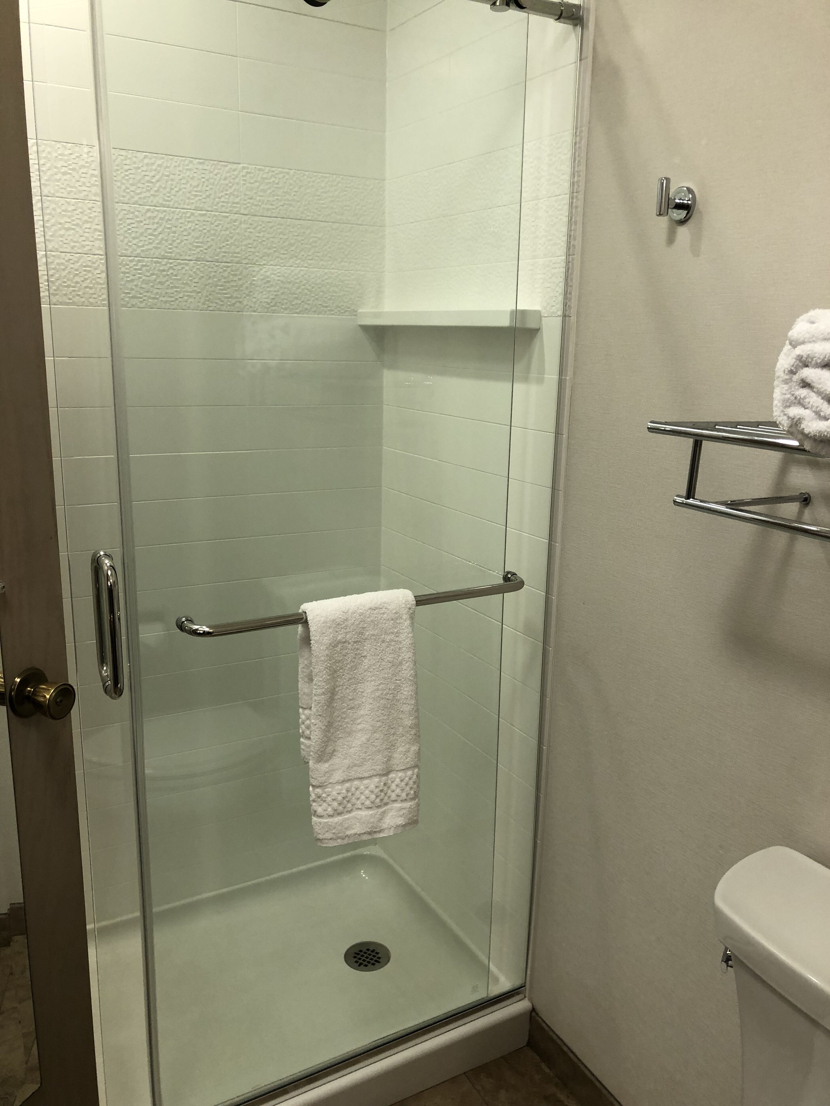 free toiletries, hair dryer, towels, soap