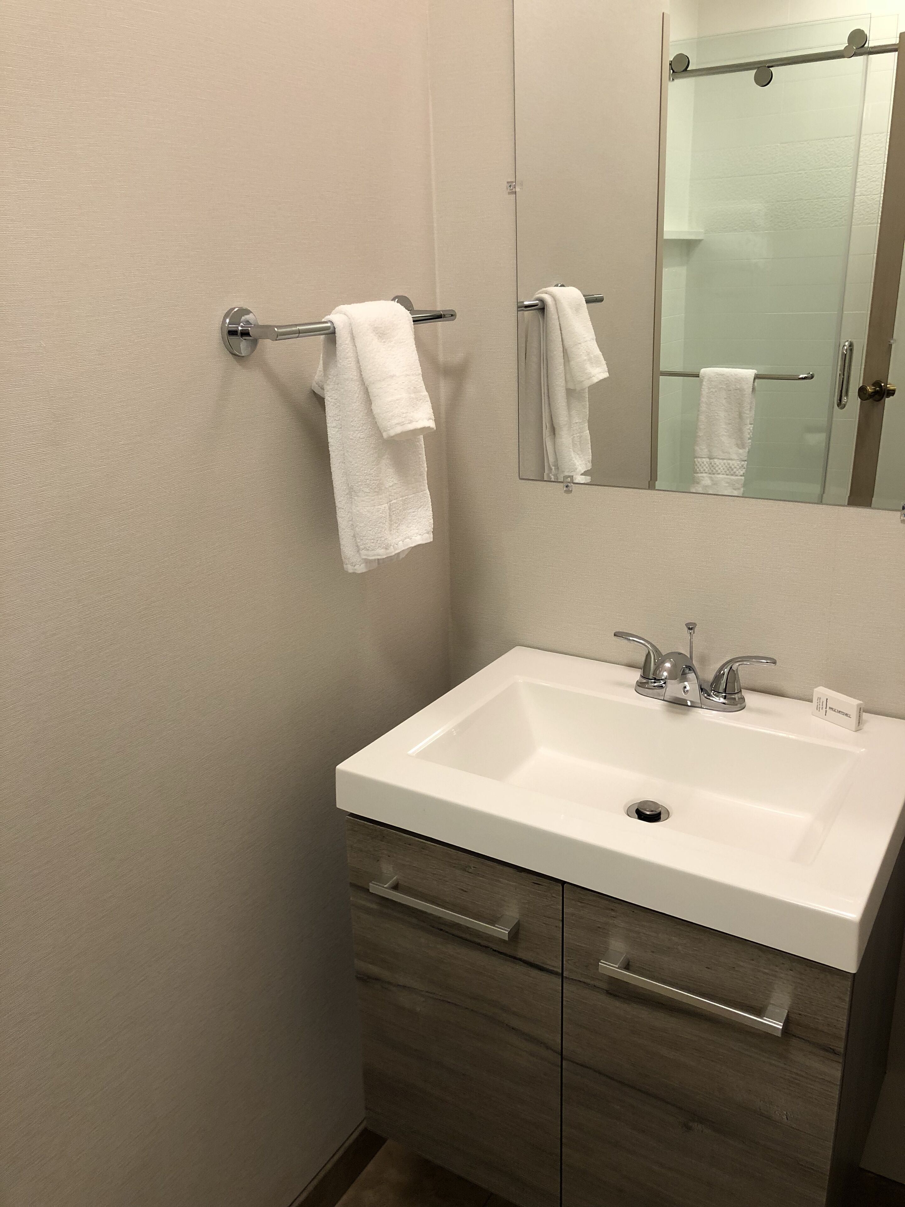 free toiletries, hair dryer, towels, soap