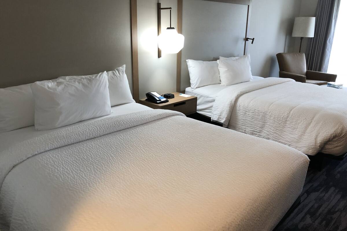 1 bedroom, desk, laptop workspace, iron/ironing board