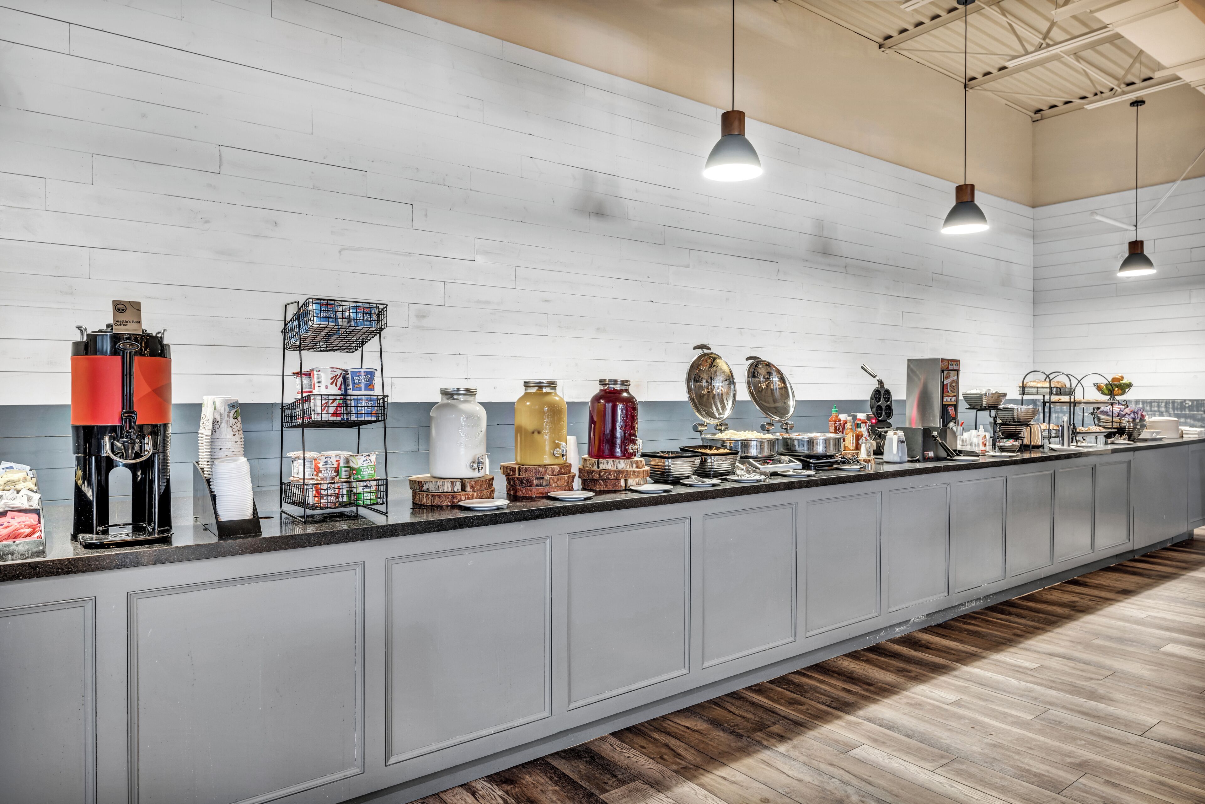 Daily self-serve breakfast (USD 1 per person)