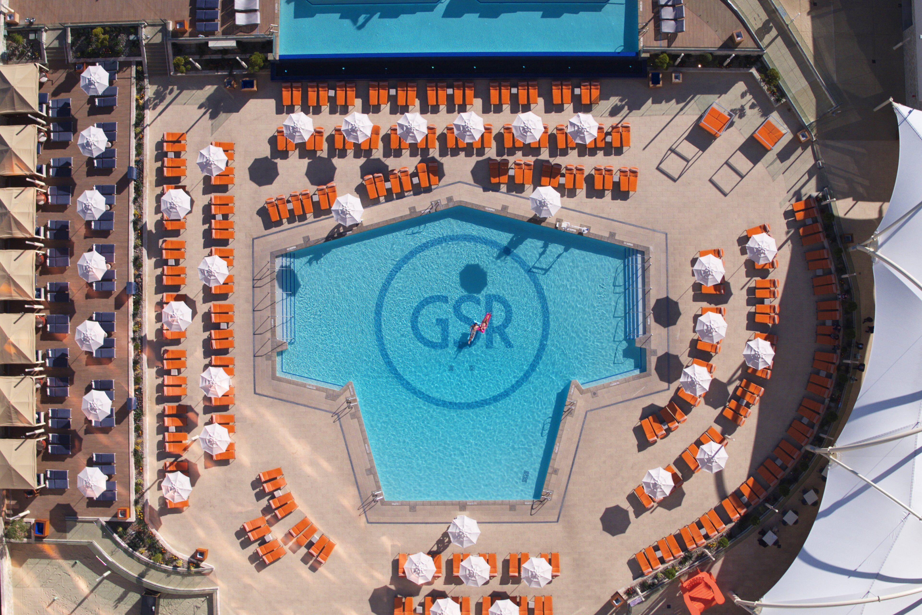 Outdoor pool, a heated pool, pool cabanas (surcharge), pool umbrellas