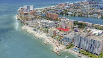 Private beach, white sand, beach cabanas, sun-loungers