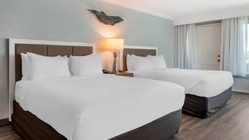 Desk, blackout curtains, iron/ironing board, free cots/infant beds