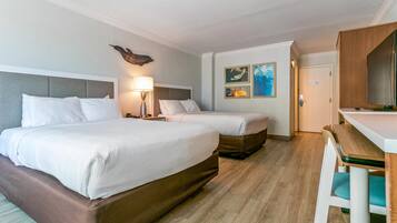 Desk, blackout curtains, iron/ironing board, free cots/infant beds