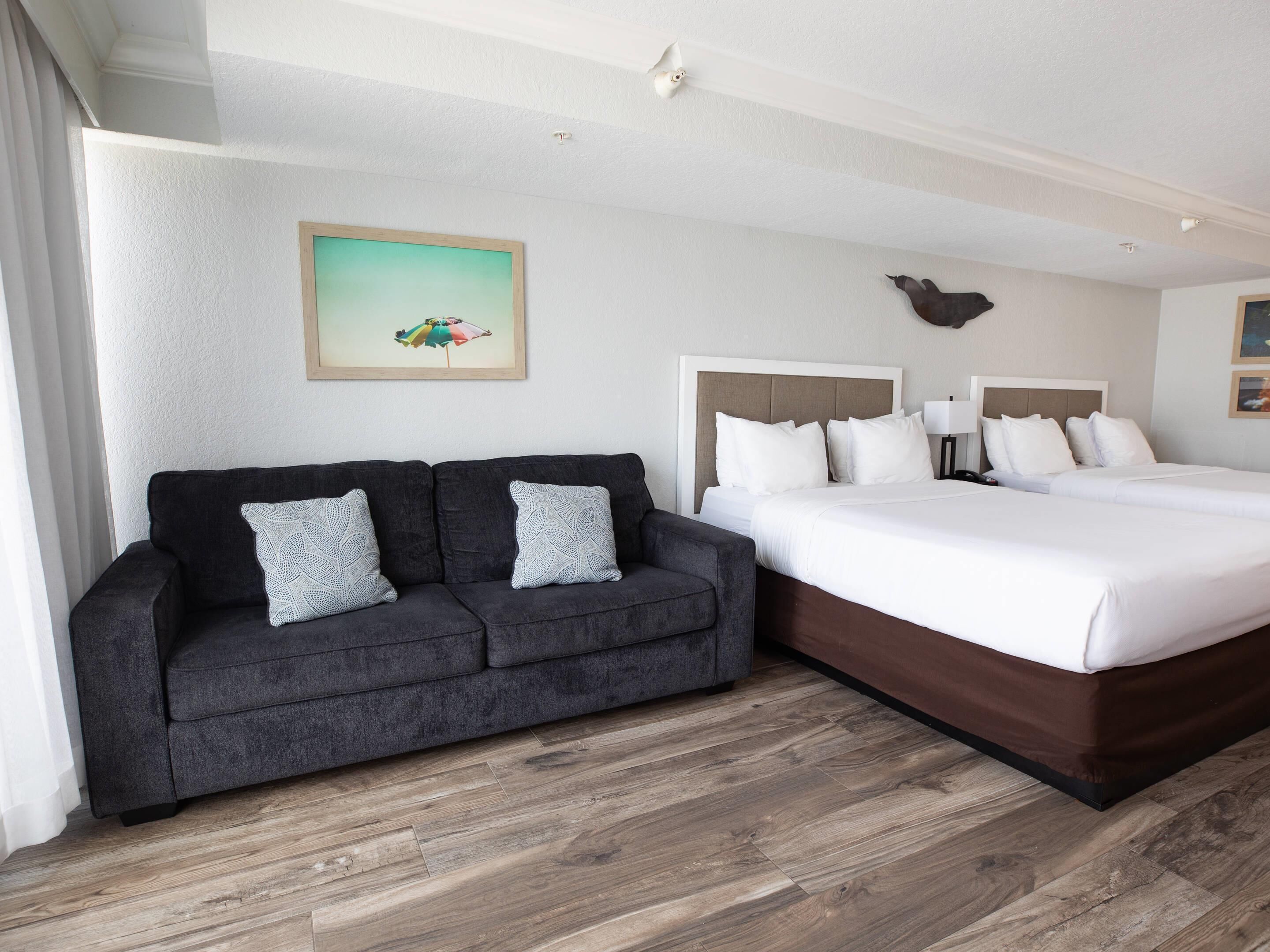 2 Queen Beds, Poolside Room, Accessible, No Smoking | Desk, blackout drapes, iron/ironing board, cribs (free)