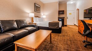 Business-Zimmer, 1 Queen-Bett, Nichtraucher, Kühlschrank und Mikrowelle | Hochwertige Bettwaren, Daunenbettdecken, Pillowtop-Betten, Zimmersafe