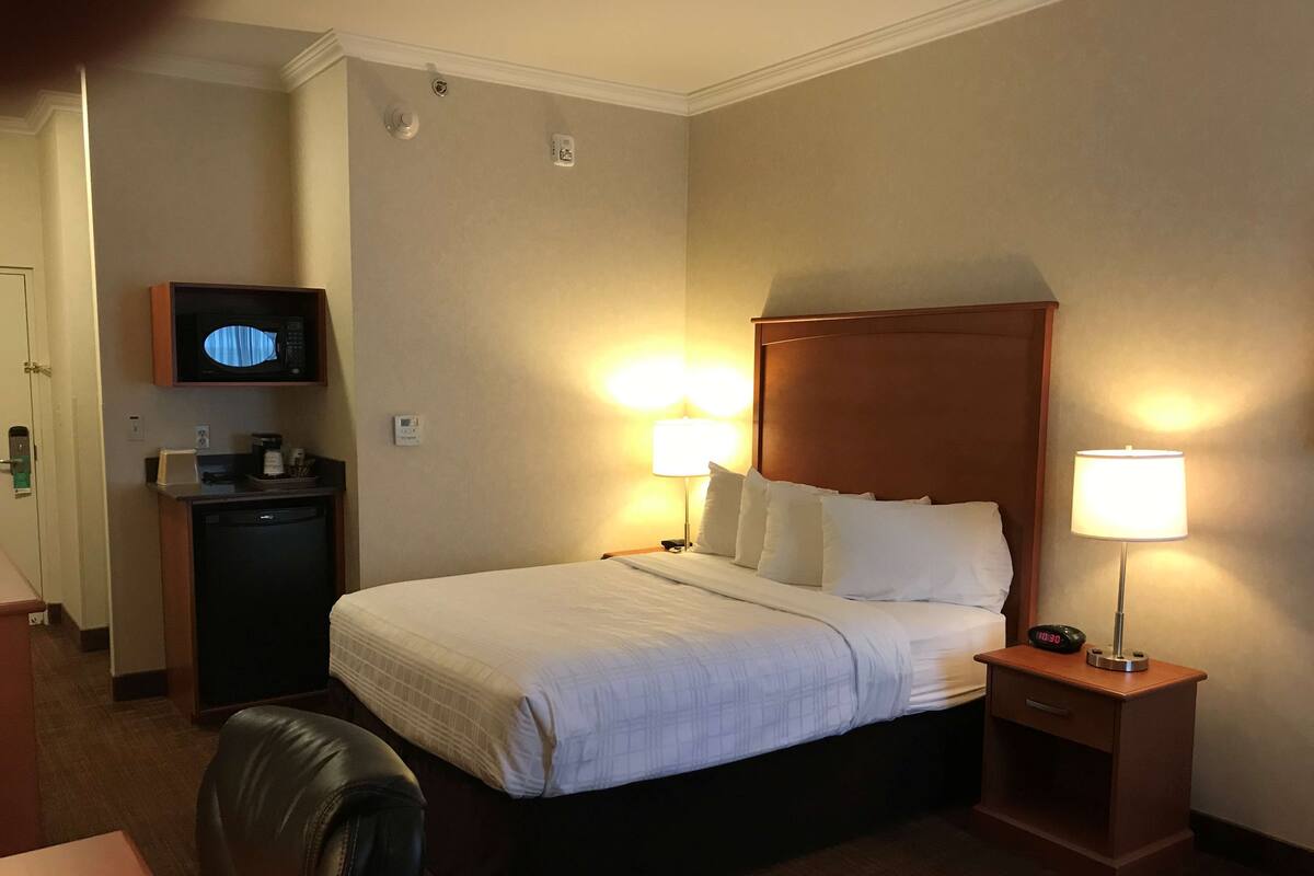 Business Room, 1 Katil Ratu (Queen), Non Smoking, Refrigerator & Microwave | Peralatan tempat tidur premium, gebar bulu kapas, tilam berlapik 