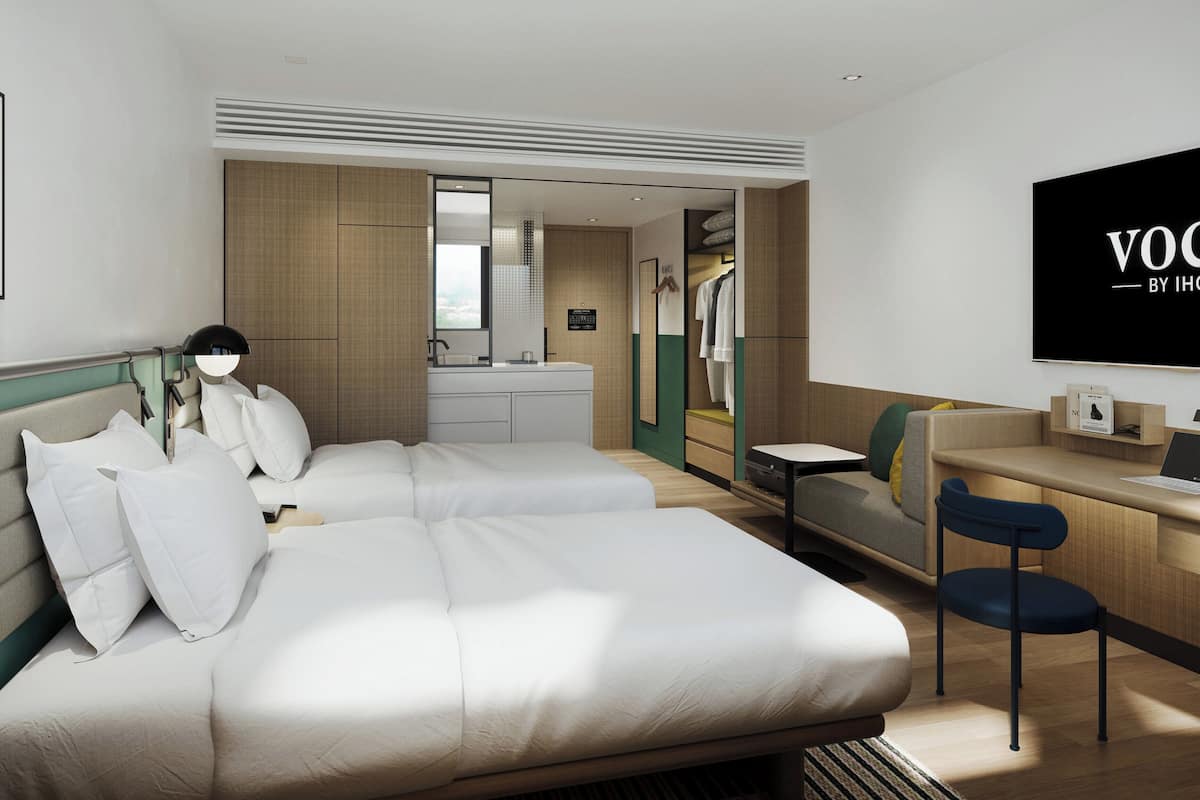 1 chambre, minibar, coffres-forts dans les chambres, bureau