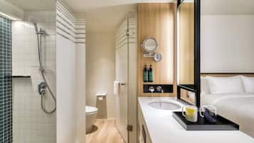 Free toiletries, hair dryer, bathrobes, slippers