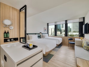 Deluxe kamer, 2 eenpersoonsbedden | 1 slaapkamer, een minibar, een kluis op de kamer, een bureau