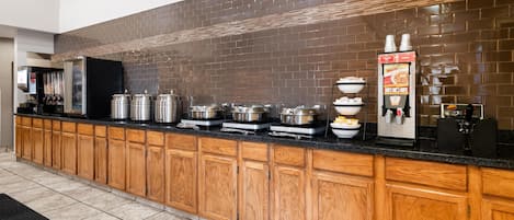 Free daily buffet breakfast
