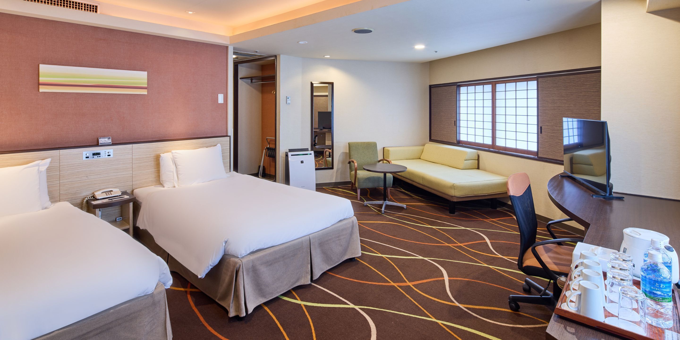 Habitación Deluxe con 2 camas individuales, para no fumadores | Edredón, caja de seguridad en la habitación y decoración personalizada 