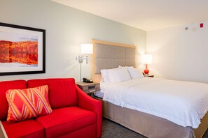 Room, 1 King Bed with Sofa bed, Non Smoking (Study) | In-room safe, laptop workspace, blackout drapes, iron/ironing board - Hampton Inn Rochester-South (Rochester)