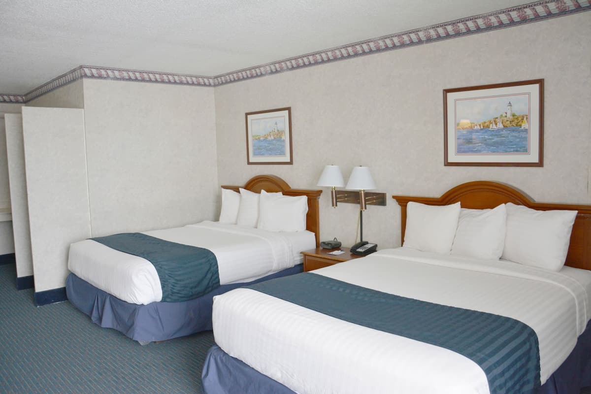 Blackout drapes, iron/ironing board, bed sheets