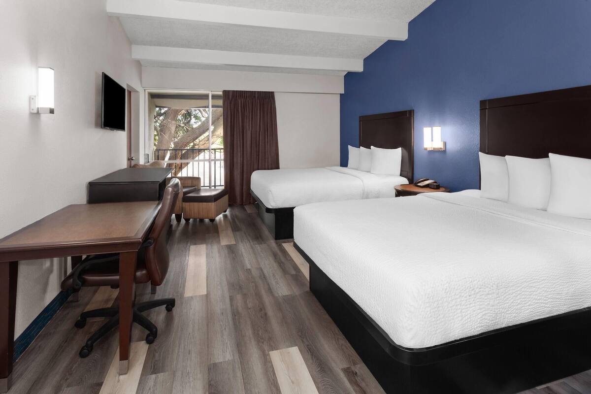 Room, 2 Queen Beds, Non Smoking | Blackout drapes, iron/ironing board (on request), bed sheets