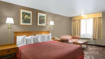 Desk, blackout drapes, iron/ironing board, free WiFi