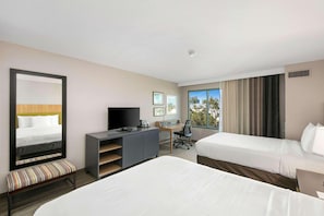 Room, 2 Queen Beds, Non Smoking | Premium bedding, in-room safe, desk, laptop workspace