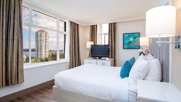 Suite, 1 King Bed, Refrigerator, Harbor View (with Sofabed) | Premium bedding, in-room safe, desk, laptop workspace