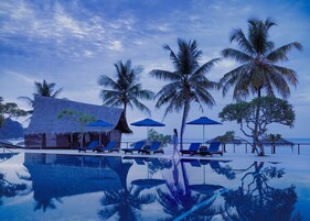 2 outdoor pools, open 8:00 AM to 8:00 PM, pool umbrellas, sun loungers