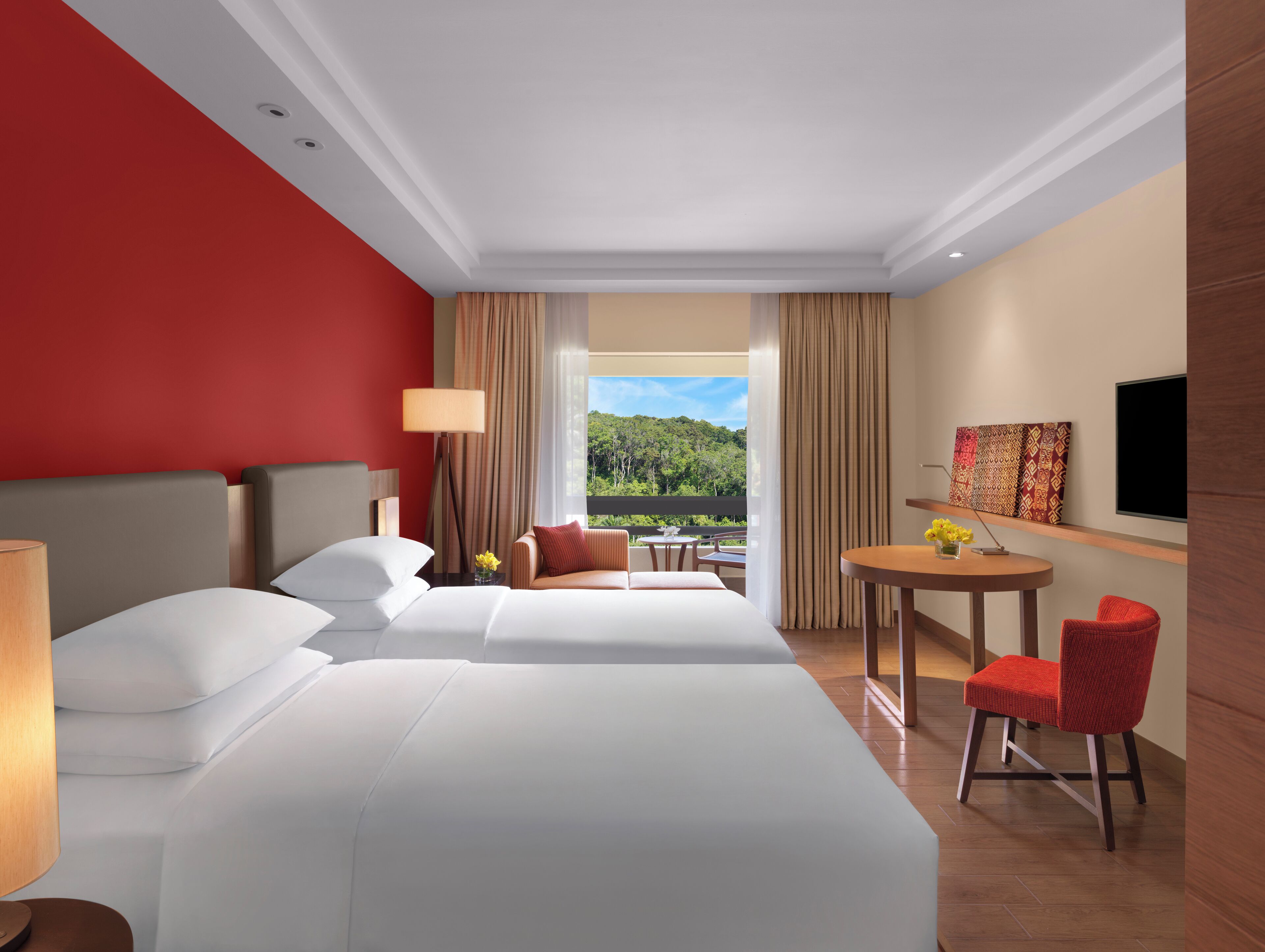 Club-rum - 2 enkelsängar | Gratis produkter i minibar, värdeförvaringsskåp på rummet och skrivbord