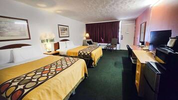 Premium bedding, down comforters, desk, iron/ironing board