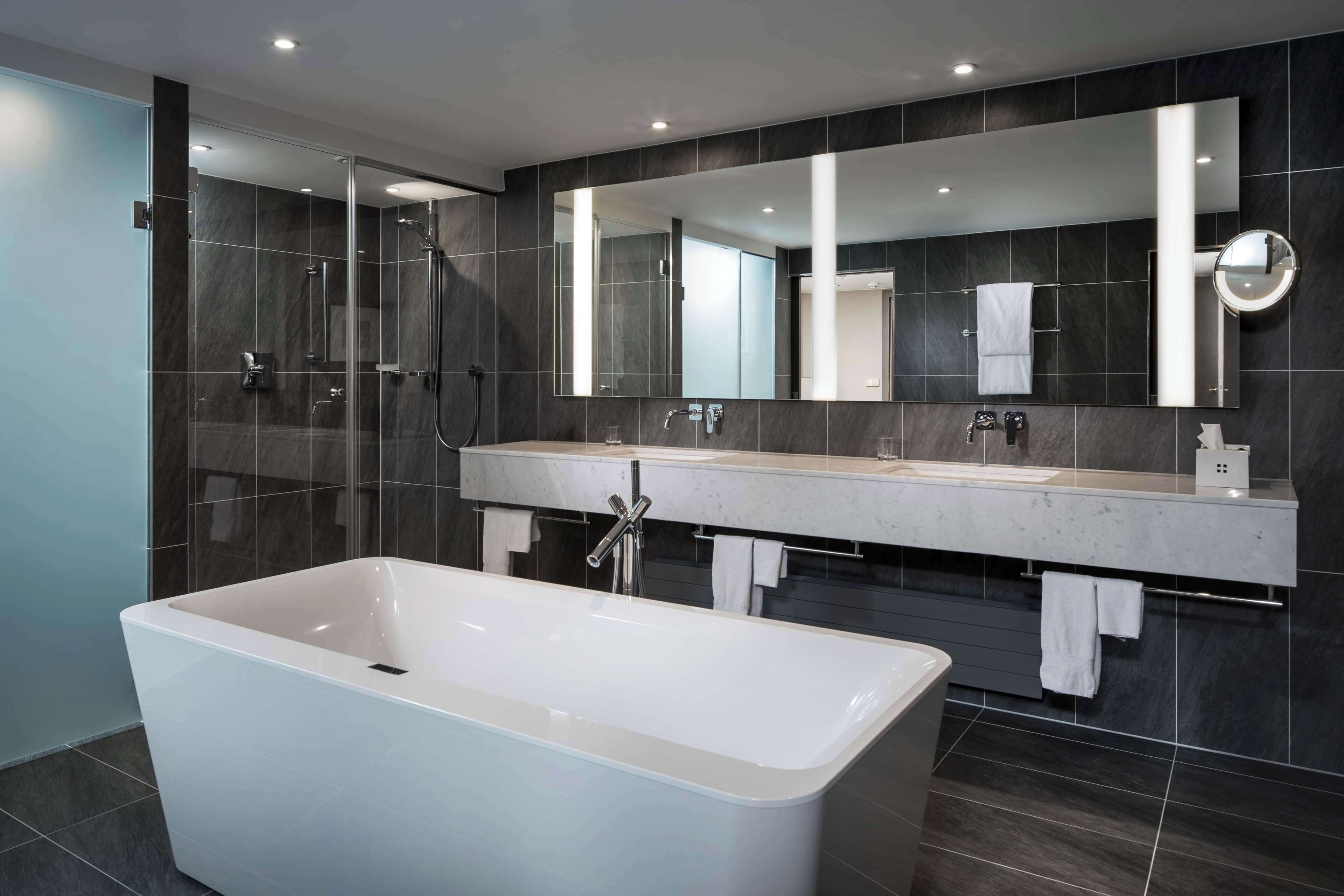 presidential penthouse, 1 king bed | bathroom | free toiletries, hair dryer, bathrobes, slippers