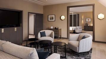Presidential Penthouse, 1 King Bed | Living area