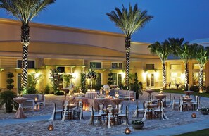 Outdoor banquet area