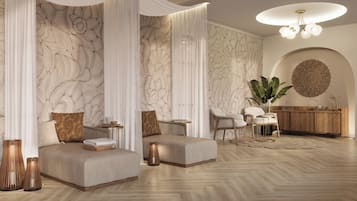 Sauna, baño de vapor y 2 salas de tratamiento