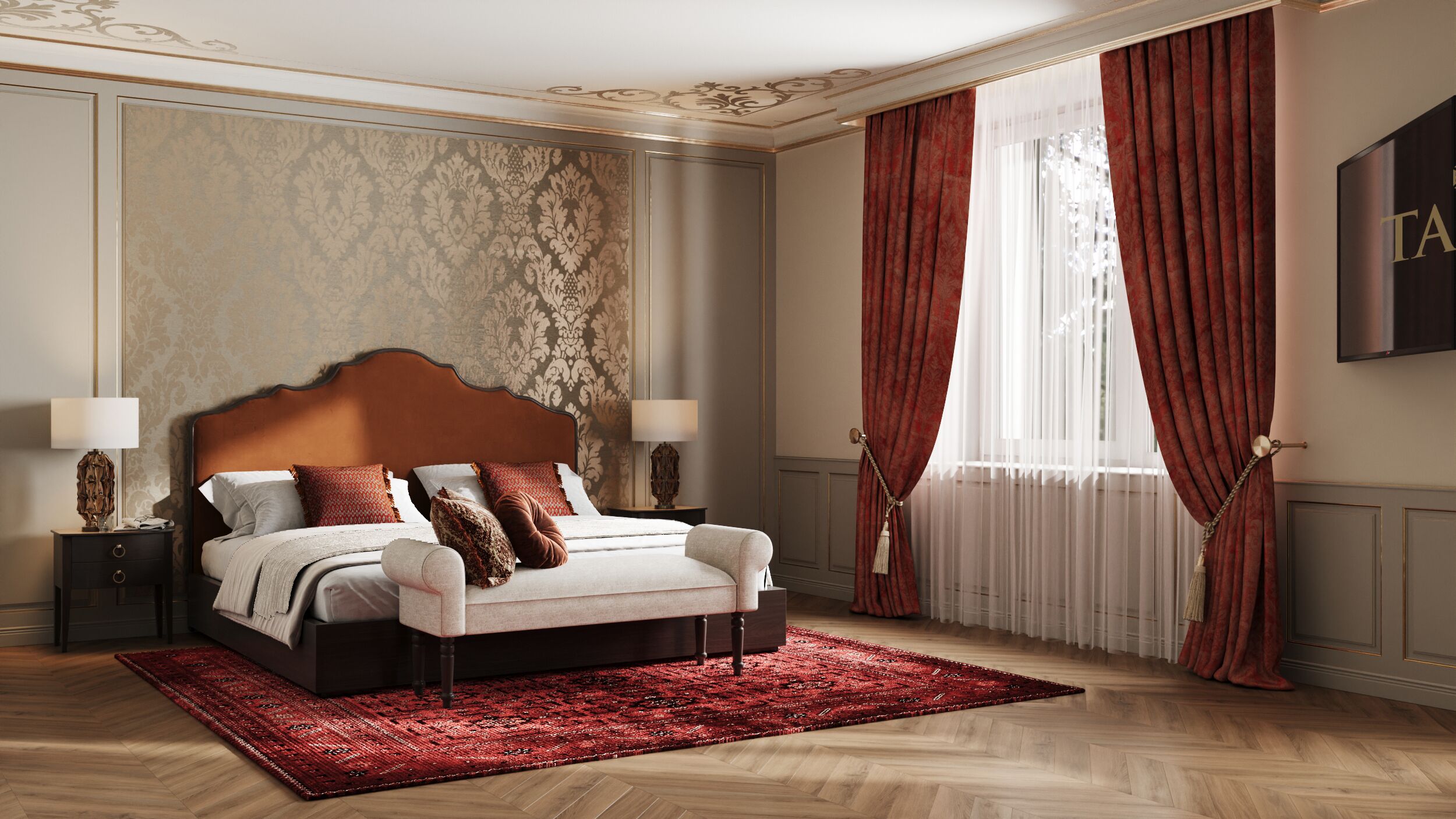 Hypo-allergenic bedding, free minibar, in-room safe, desk