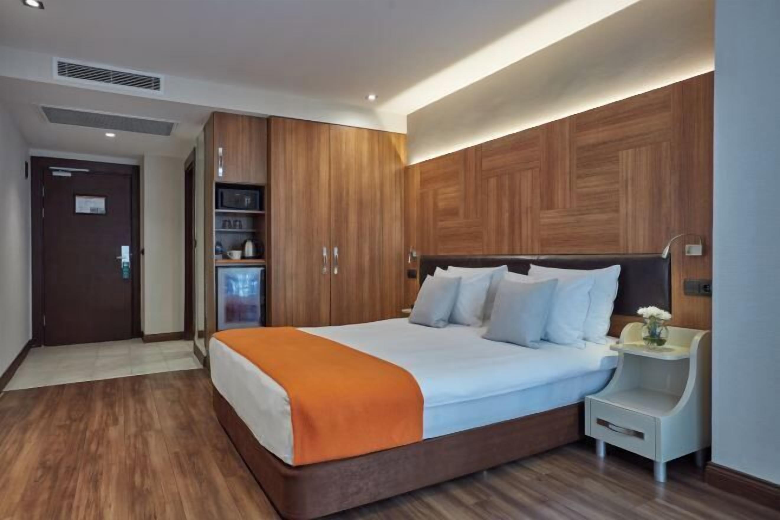 Minibar, in-room safe, desk, laptop workspace