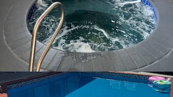 Una piscina al aire libre de temporada