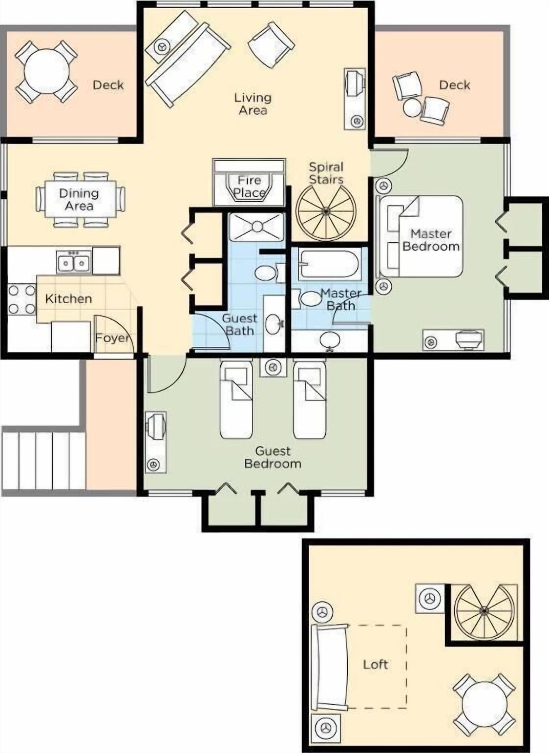 apartment, 2 bedrooms | floor plan