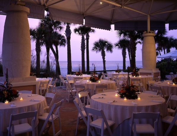 Outdoor wedding area