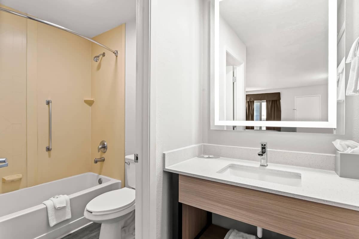 standard room, 2 queen beds, non smoking | premium bedding, desk, laptop workspace, blackout curtains