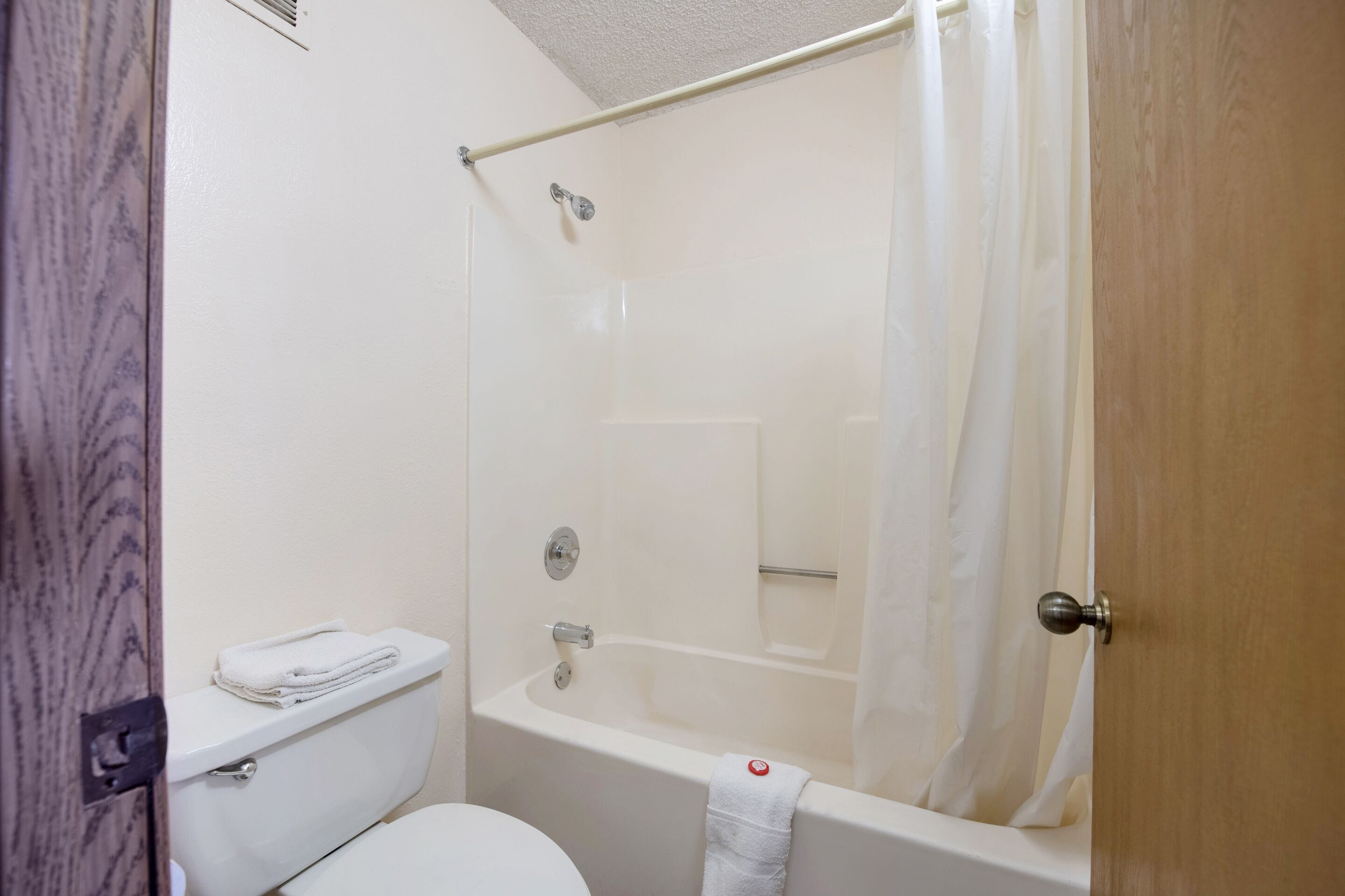 free toiletries, hair dryer, towels