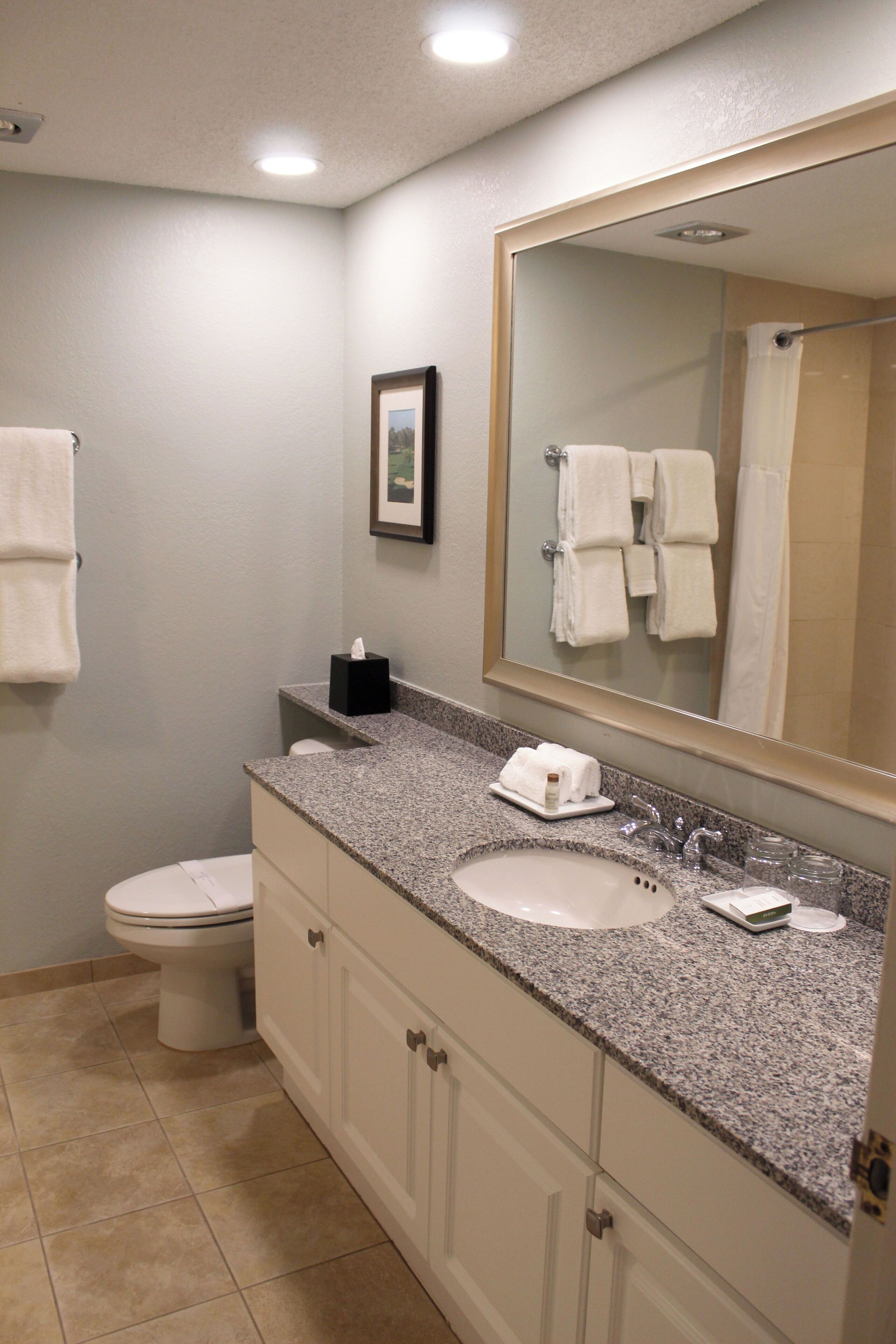 deluxe room, 2 queen beds | bathroom | combined shower/bathtub, hair dryer, towels, soap