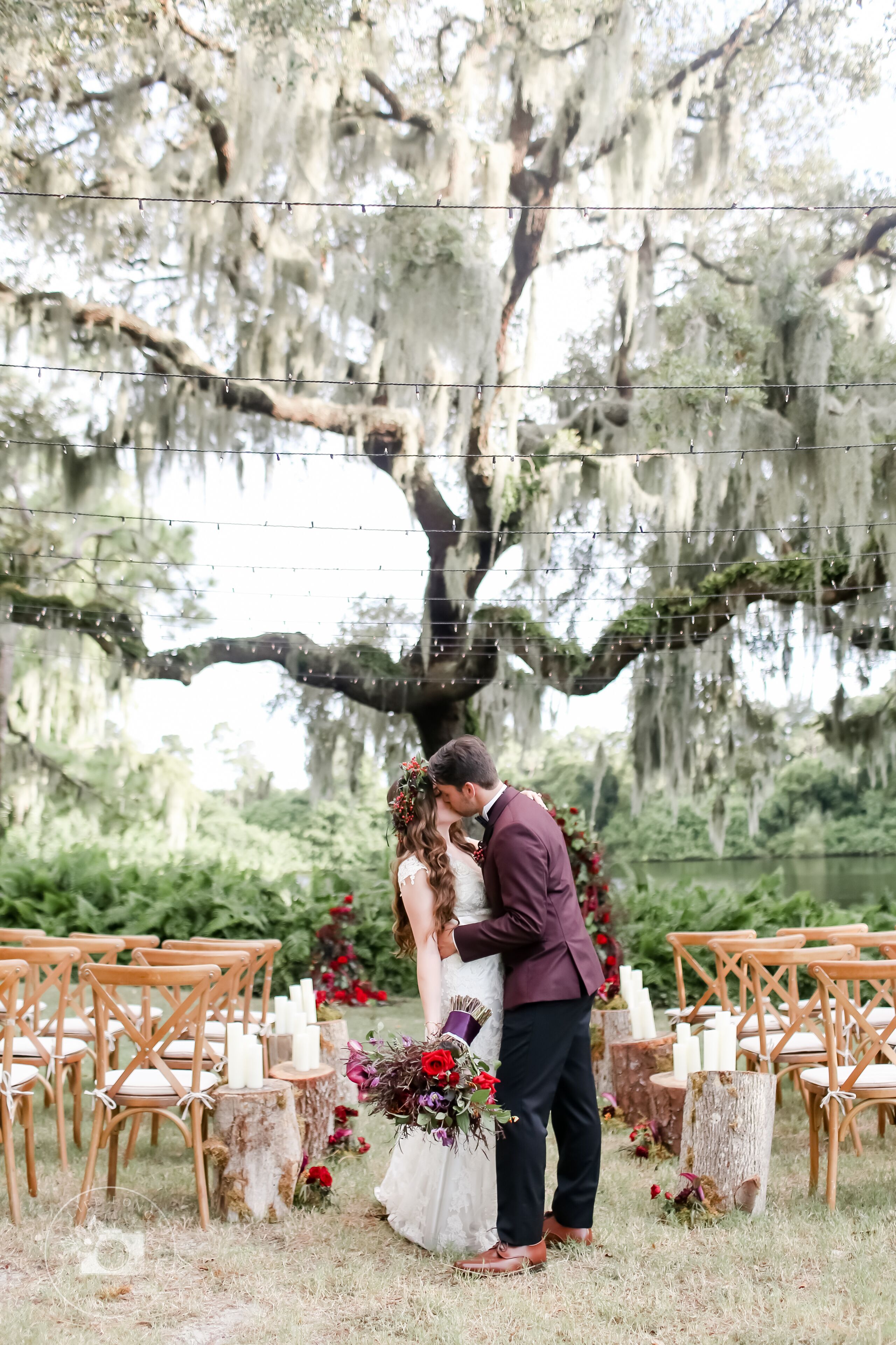 outdoor wedding area