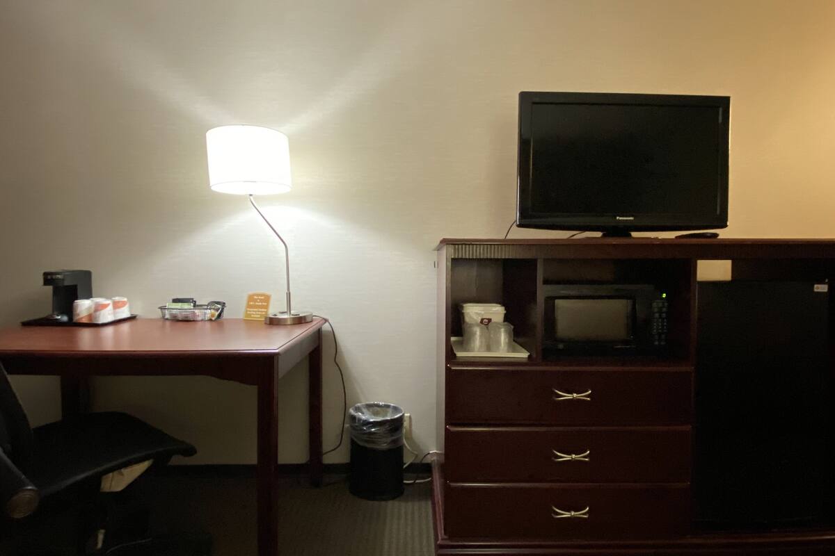 suite, 1 king bed with sofa bed, non smoking | mini fridge