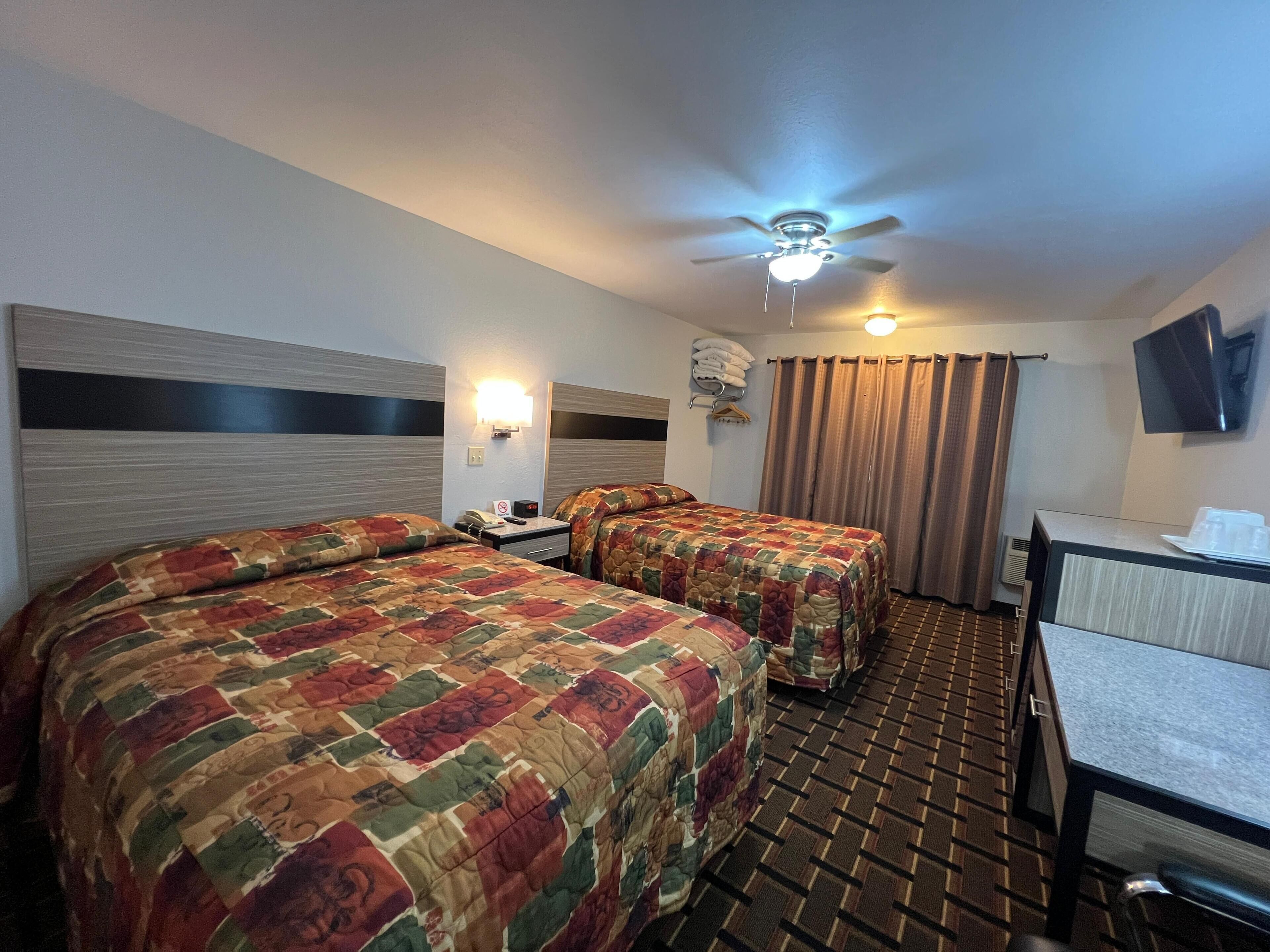 Room, 2 Queen Beds | Desk, free WiFi, bed sheets, alarm clocks